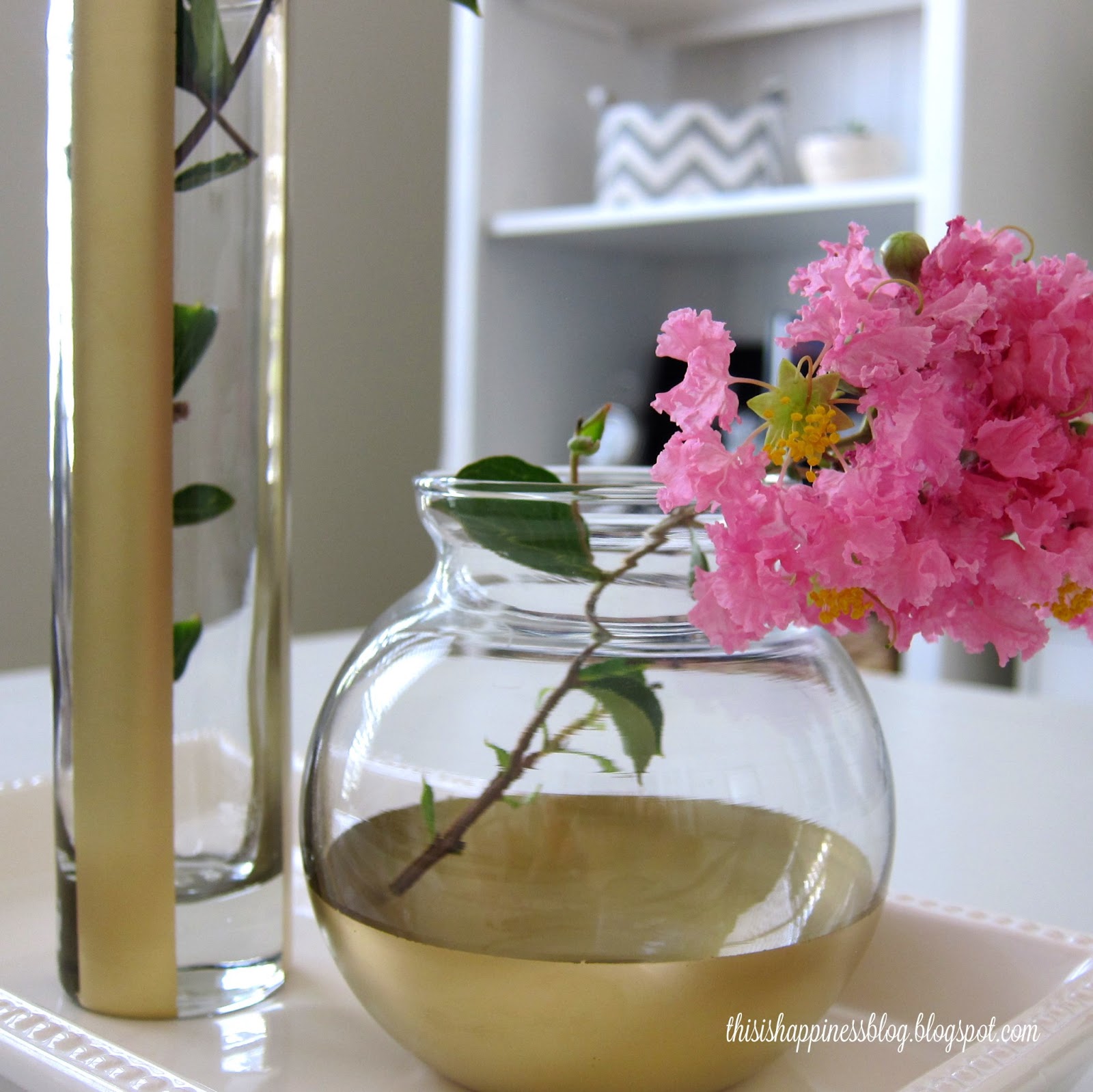 this is happiness diy gold vases