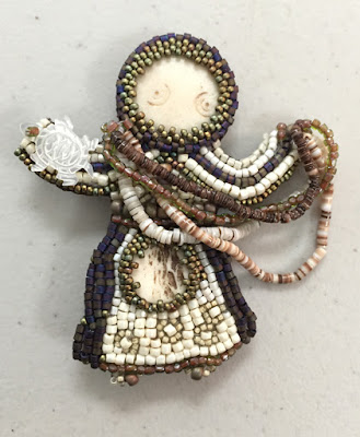 Untitled Happy Person by Georgia McMillan, bead embroidery