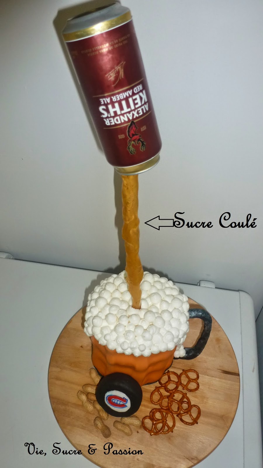Sucre coulé: Recette et Technique (Poured sugar) Comment réaliser une Coulée de bière en sucre coulé