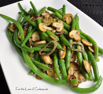 Green Beans with Mushrooms and Shallots