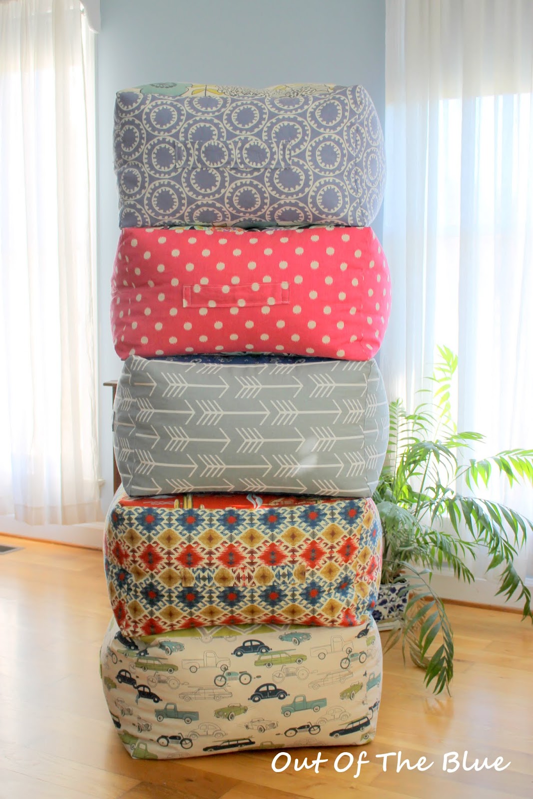 Out Of The Blue Bean Bag Cubes a story and a tutorial