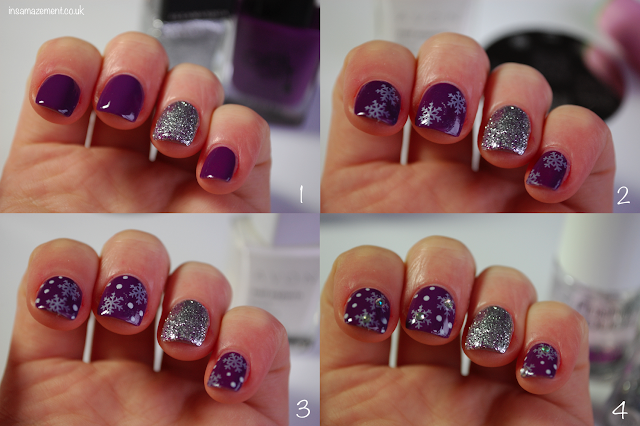 5. Pink and Blue Snowflake Nail Art - wide 10
