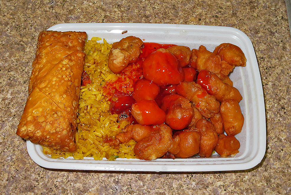 The Shit I Eat Sweet & Sour Chicken Combo Platter [with Egg Roll and