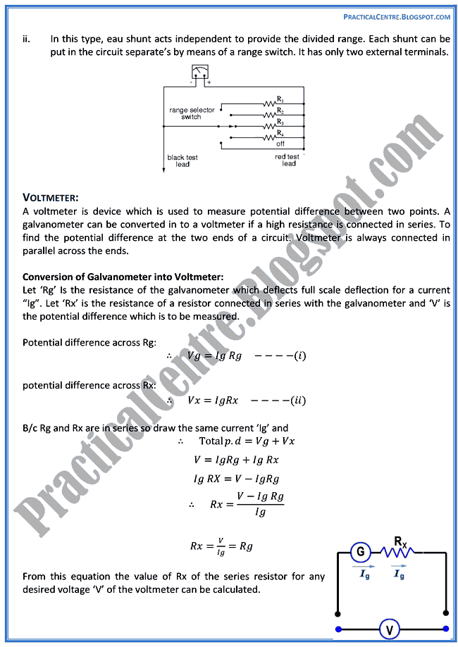 electrical-measuring-instruments-theory-notes-physics-12th