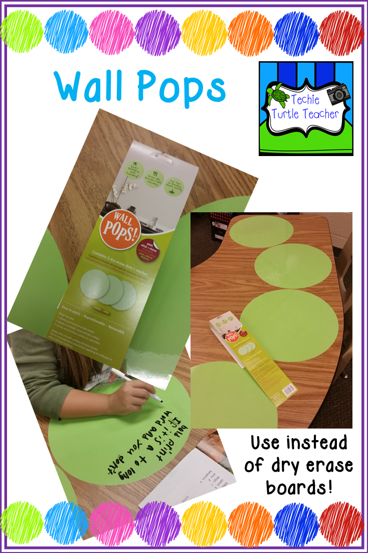 Techie Turtle Teacher Wall Pops A Substitute for Dry Erase Boards