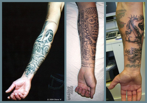 Bottom right I'm guessing this might be Henna not tattoo