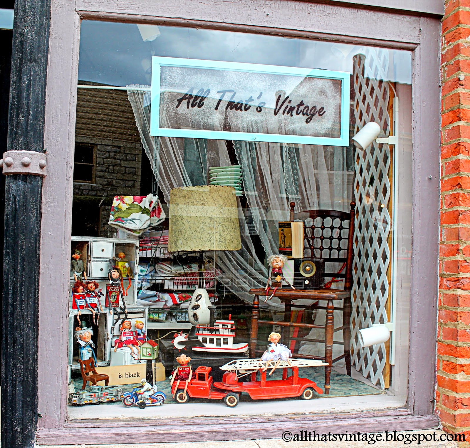 All That's Vintage Storefront Window DisplaysSpring