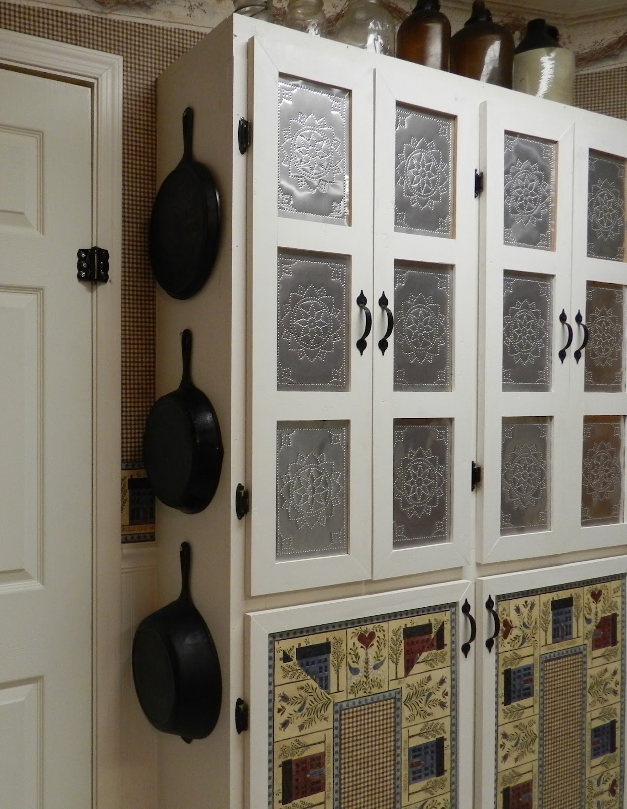 Kitchen cabinets ready to assemble Punched Tin Panels for Kitchen CabiDoors