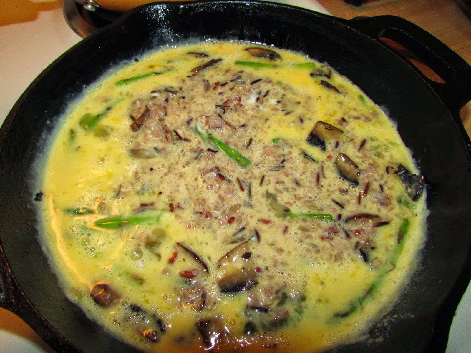 For the Love of Food Wild Rice, Asparagus, and Portobello Frittata