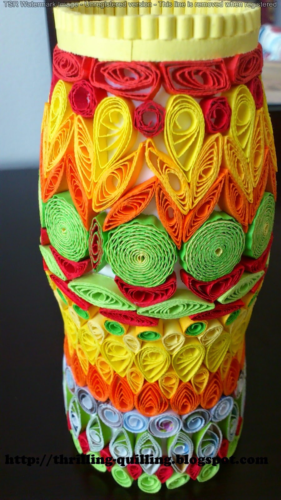 Thrilling Quilling CatchingUp Series Quilled Vase