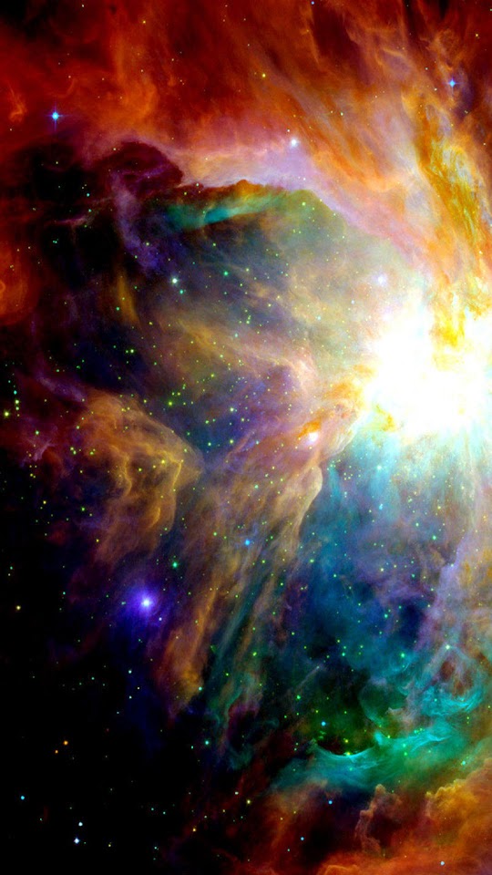 Colorful Galaxy Clouds Stars Nebulae Android Wallpaper