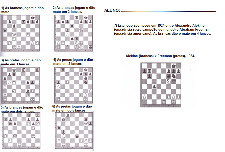 113 exercícios de xadrez para crianças principiantes volume 3