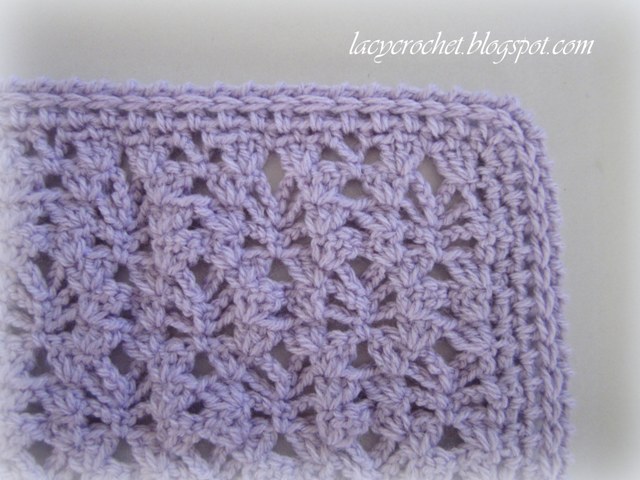 Lacy Crochet: Lacy Baby Blanket Tutorial, Step 9 (the ...