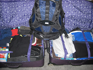 My two suitcases and carry-on for my move to Germany