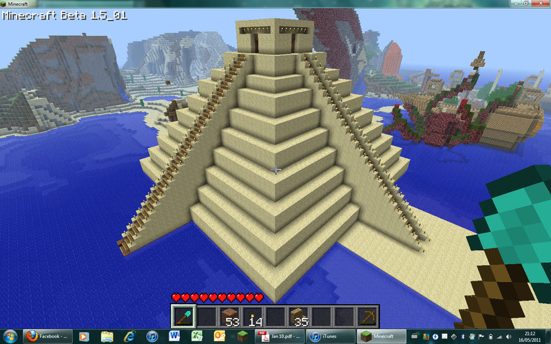 Minecraft Building Ideas: Myan pyramid