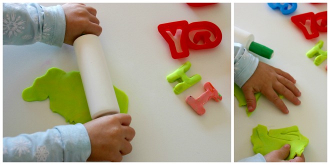 Letras del abecedario con plastilina para niños