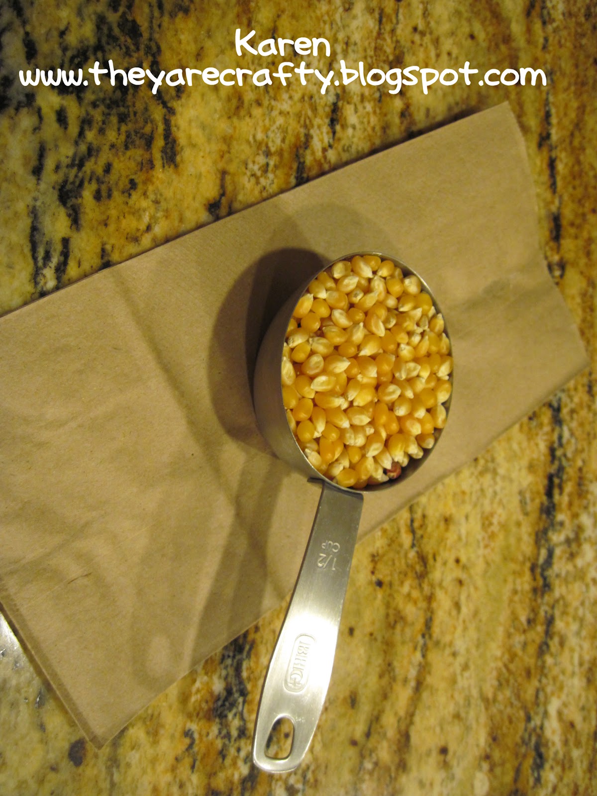 They Are Crafty Make your own microwave popcorn