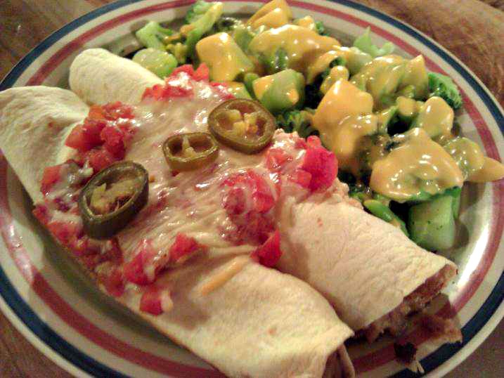 Cookin With Evilone Turkey Enchiladas (674 Calories large portion)