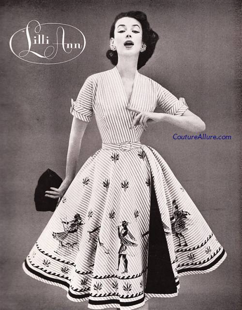 Couture Allure Vintage Fashion Lilli Ann Dress 1956