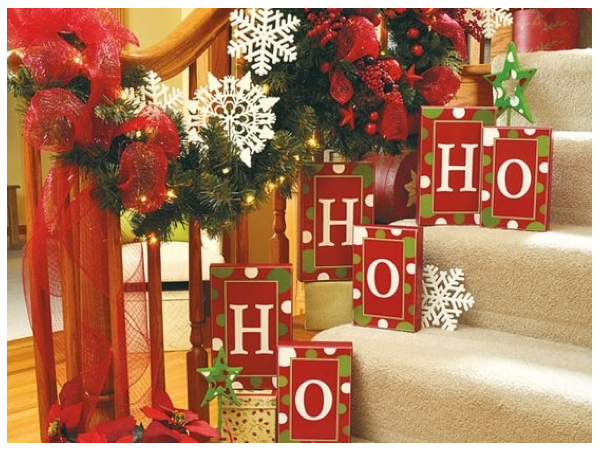 Nieve en Noviembre: Escaleras navideñas