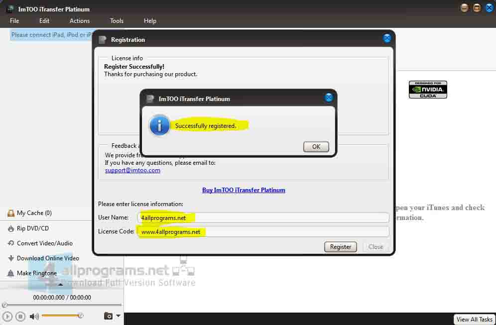 Imtoo iphone transfer license code free download for windows 7