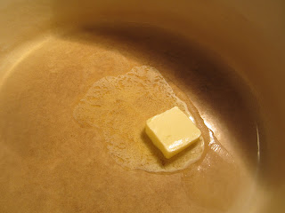 butter being melted in the pot