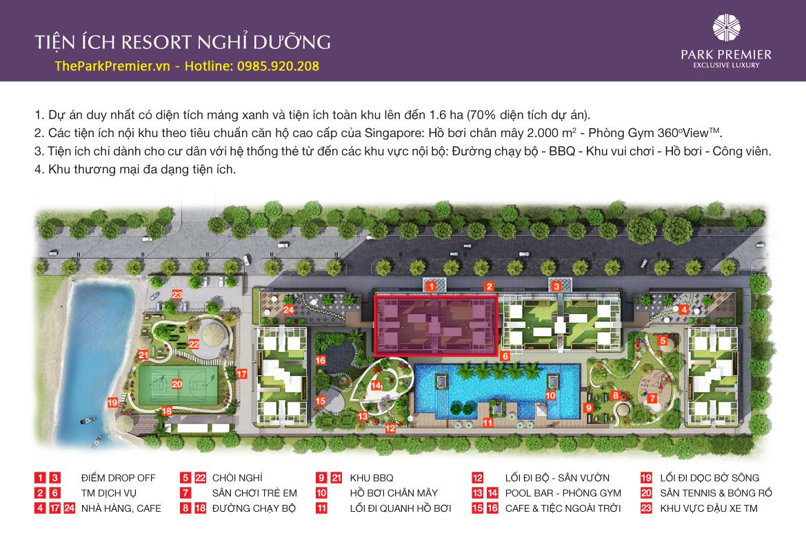 TheParkPremier.vn tiêu chuẩn mới về căn hộ dịch vụ hạng sang
