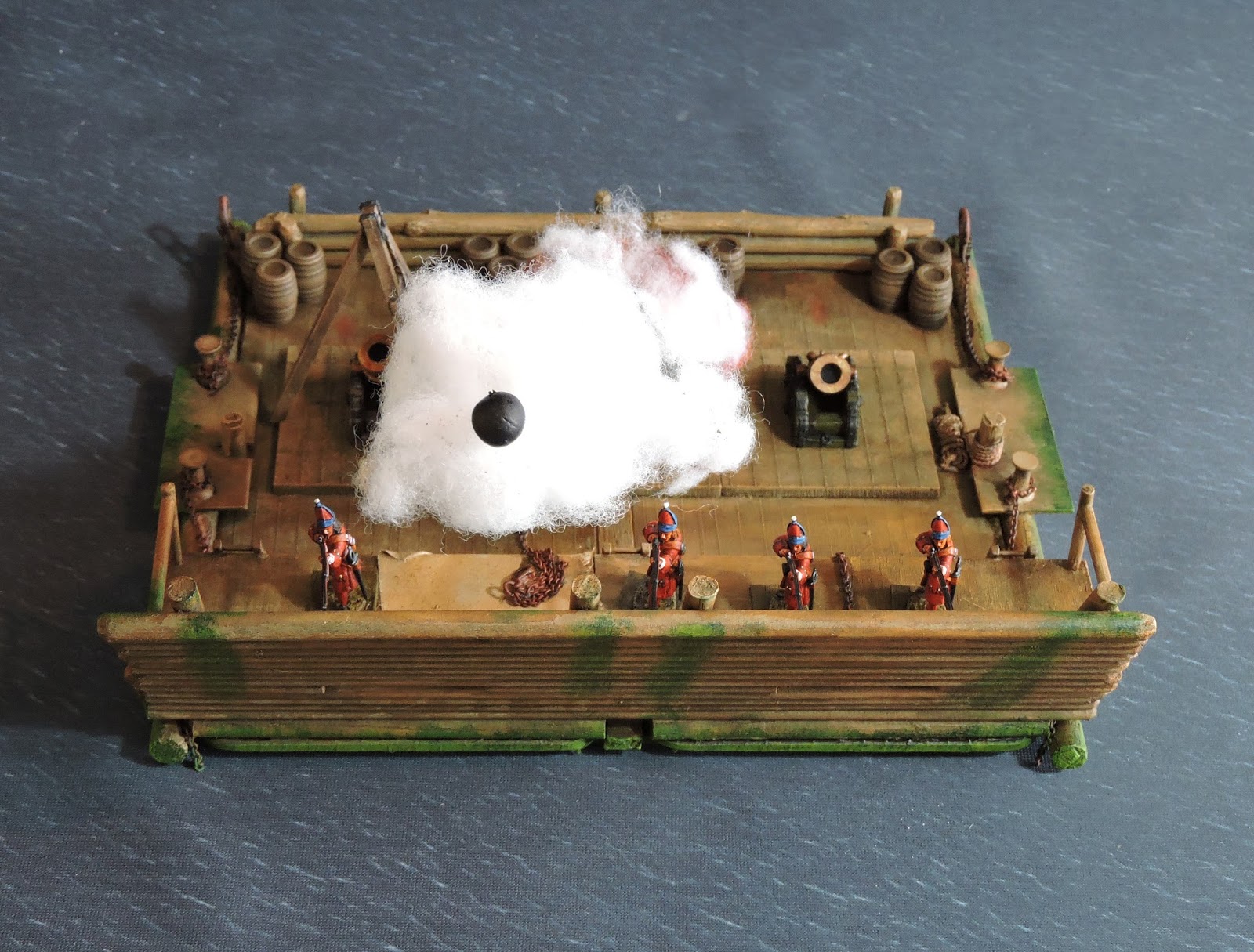 Making a floating mortar platform 2 Warfare Miniatures USA