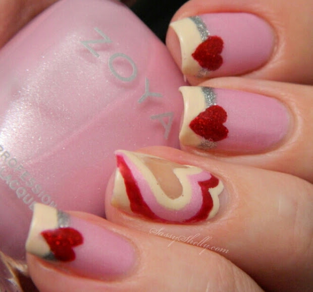 valentines day mani peek-boo