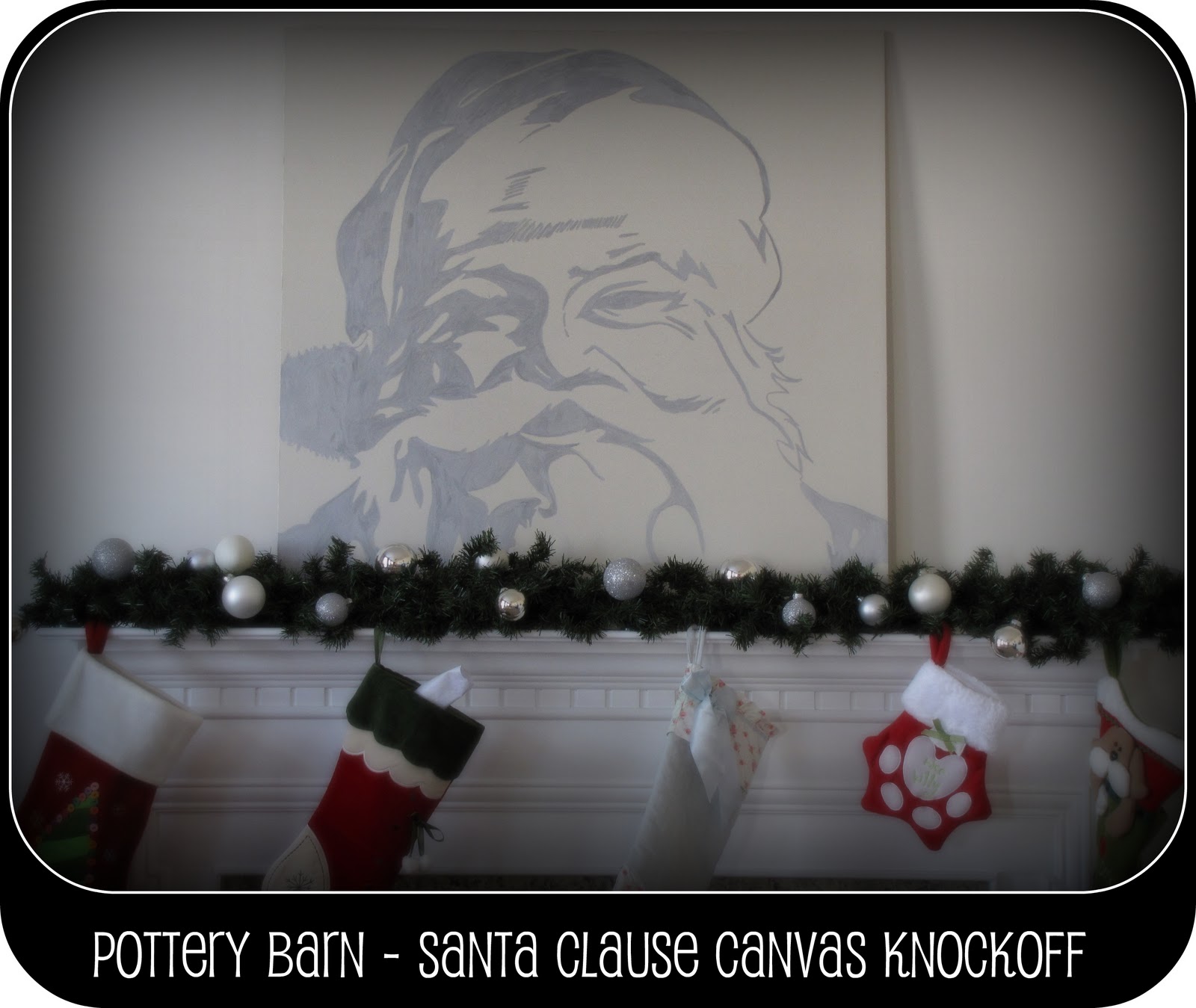 Keeping My Cents ¢¢¢ Pottery Barn Santa Clause Canvas Knockoff