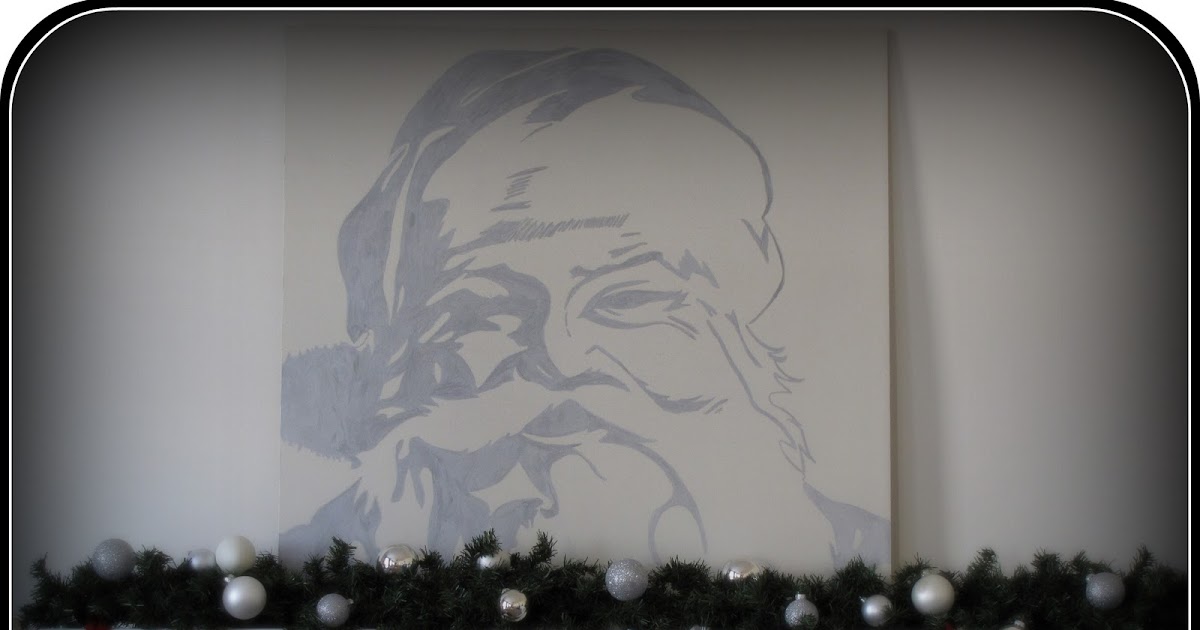 Keeping My Cents ¢¢¢ Pottery Barn Santa Clause Canvas Knockoff