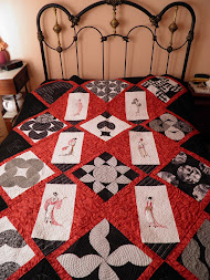 Quilt Damas en Rojo y negro