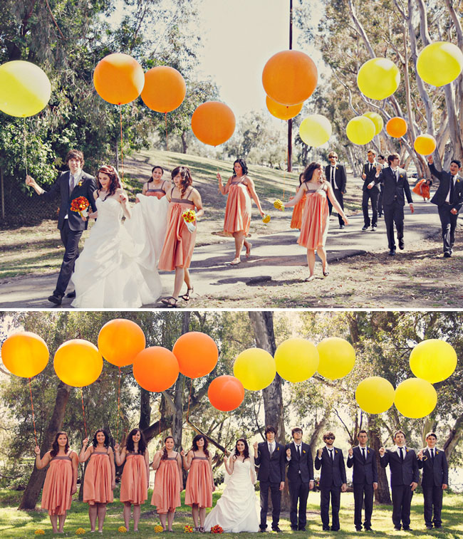 Alternatives+to+Bridesmaids+Carrying+Floral+Bouquets++Balloon+Bouquet 