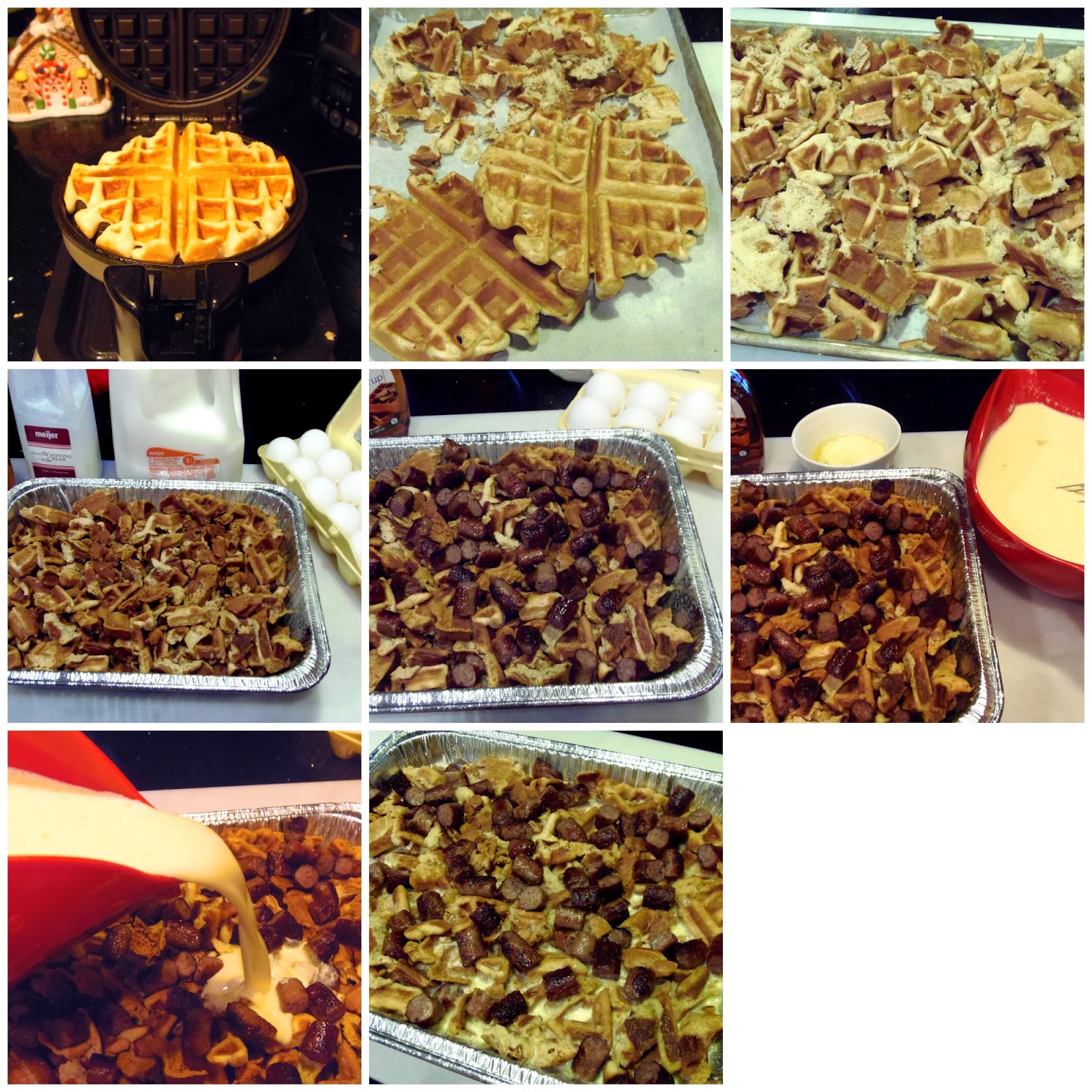 Waffle and Sausage Bread Pudding Kudos Kitchen by Renée