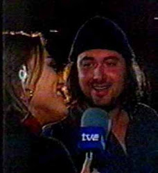Pedro Moya siendo entrevistado en TVE (promoción del espectáculo "La vida es un blues") (Comedia).