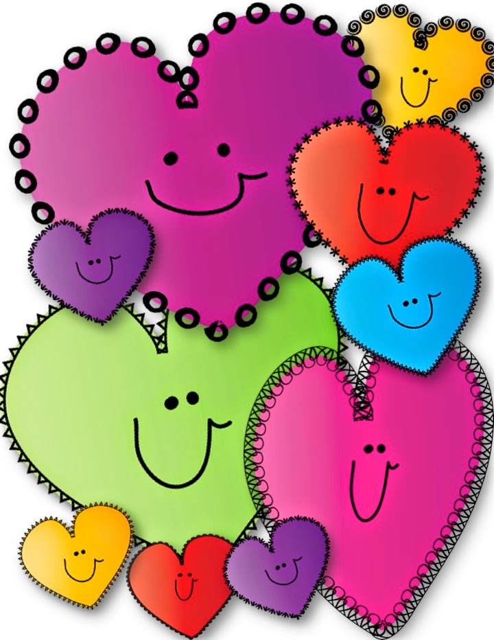 FREE!  Happy Hearts Clip Art ~ TeacherKarma.com