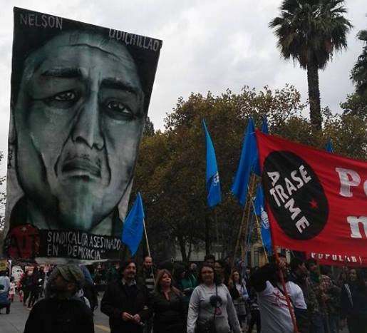 Nelson Quichillao. Su memoria presente en Acto Sindical no oficialista, de 1° de Mayo.