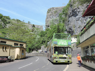 open topped bus tour up cheddar gorge