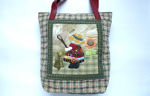 Japanese Patchwork Fabric Quilt Tote Bag