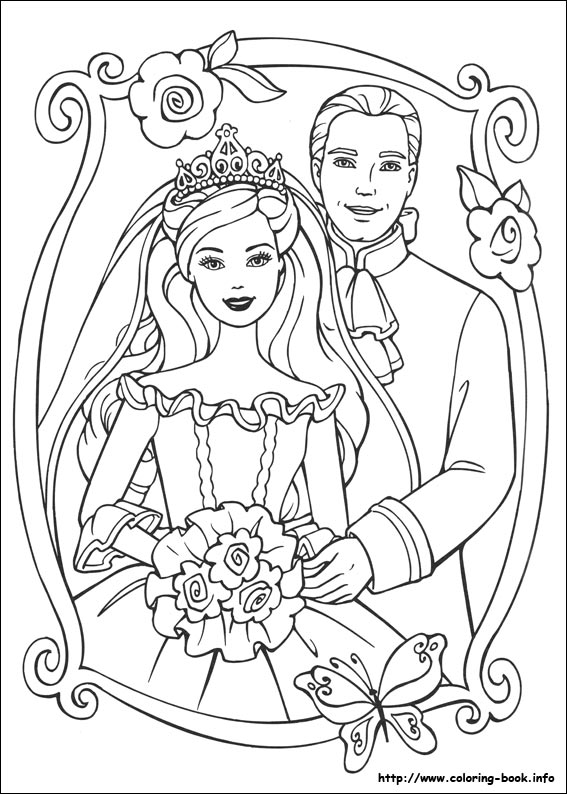 princess barbie coloring pages | Minister Coloring
