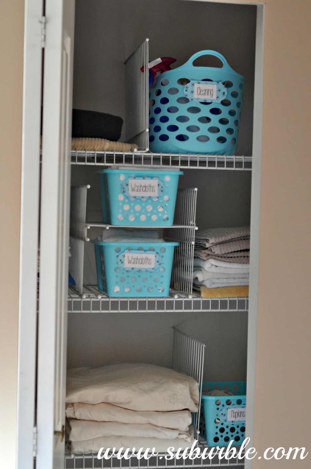 Our Small Linen Closet Organization: Everything from Dollar Tree