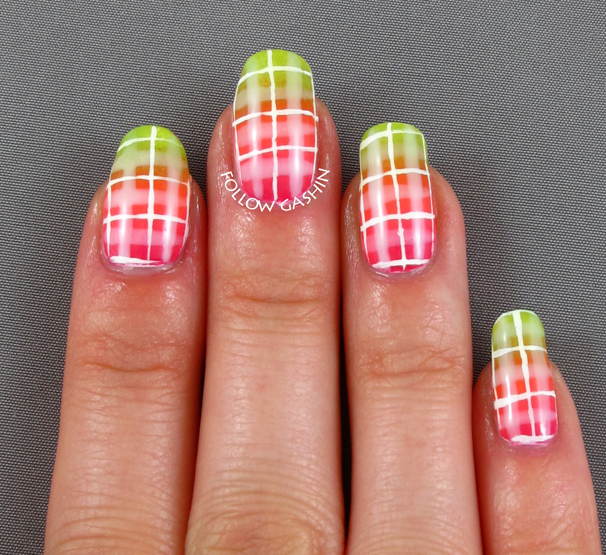 Gradient Gingham: lightbox CFL light