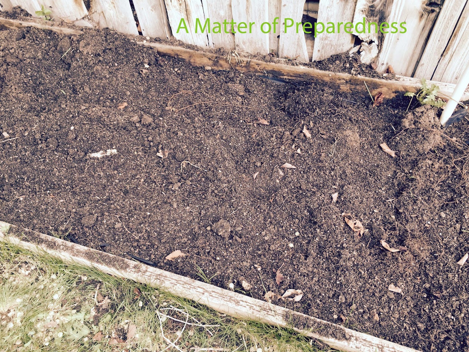 Watering the Garden, A Matter of Preparedness