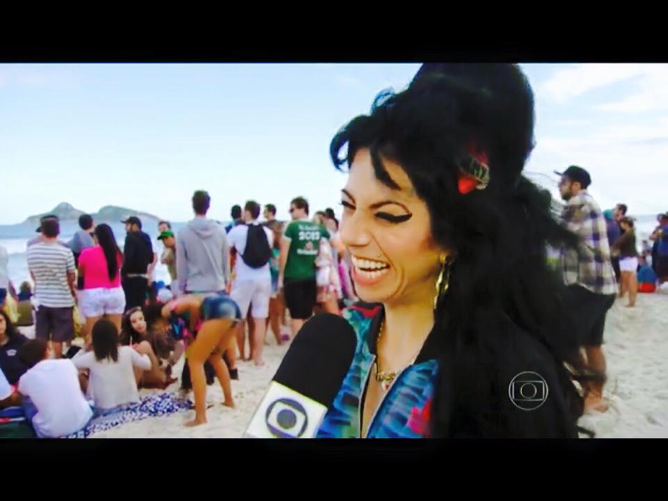 Sósia Amy Winehouse - Rede Globo - RJTV