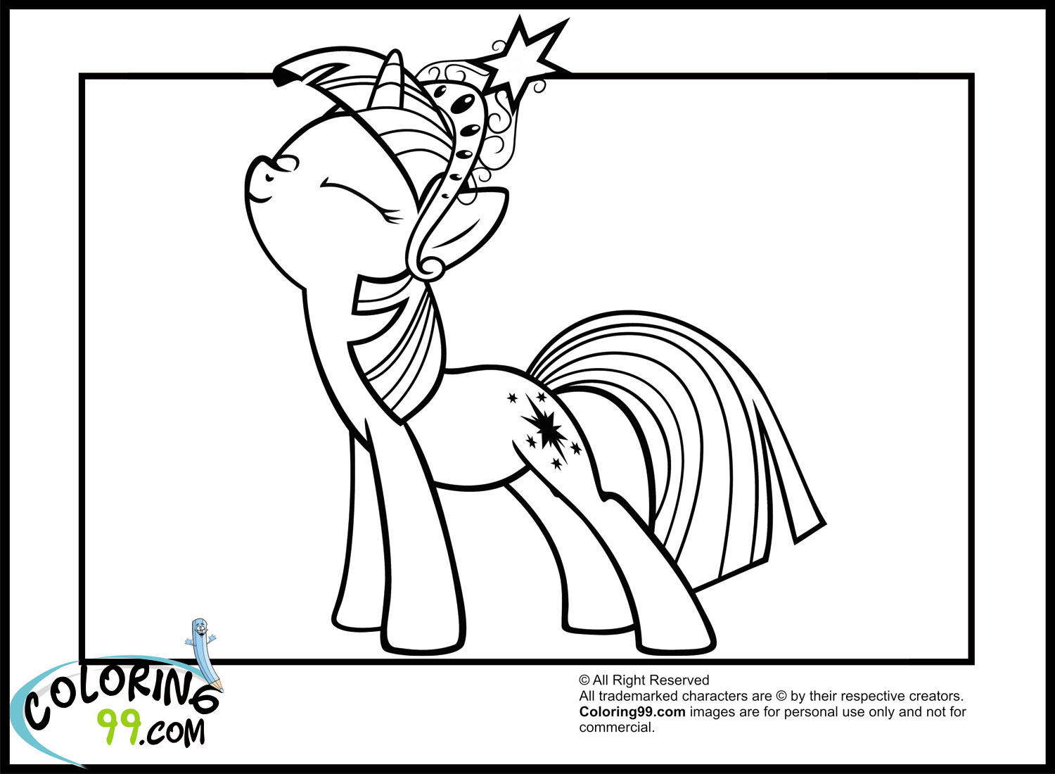 My Little Pony Twilight Sparkle Coloring Pages   Minister Coloring