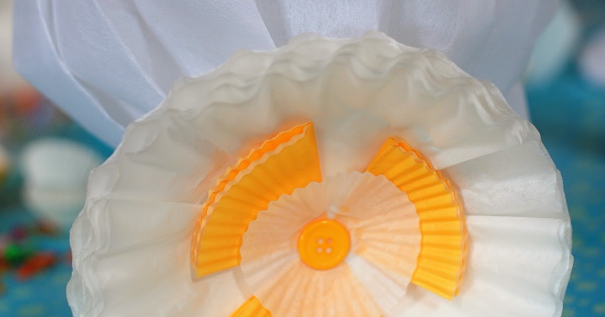 Frankly Speaking Too Cupcake Party Chef's Hat with CoffeeFilter Flower