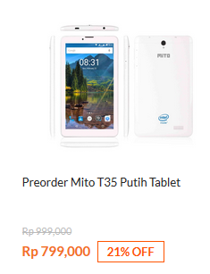 Preorder Mito T35 Putih