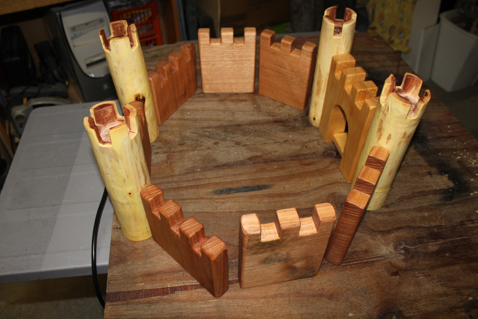 Homemade Happy Wooden Castle