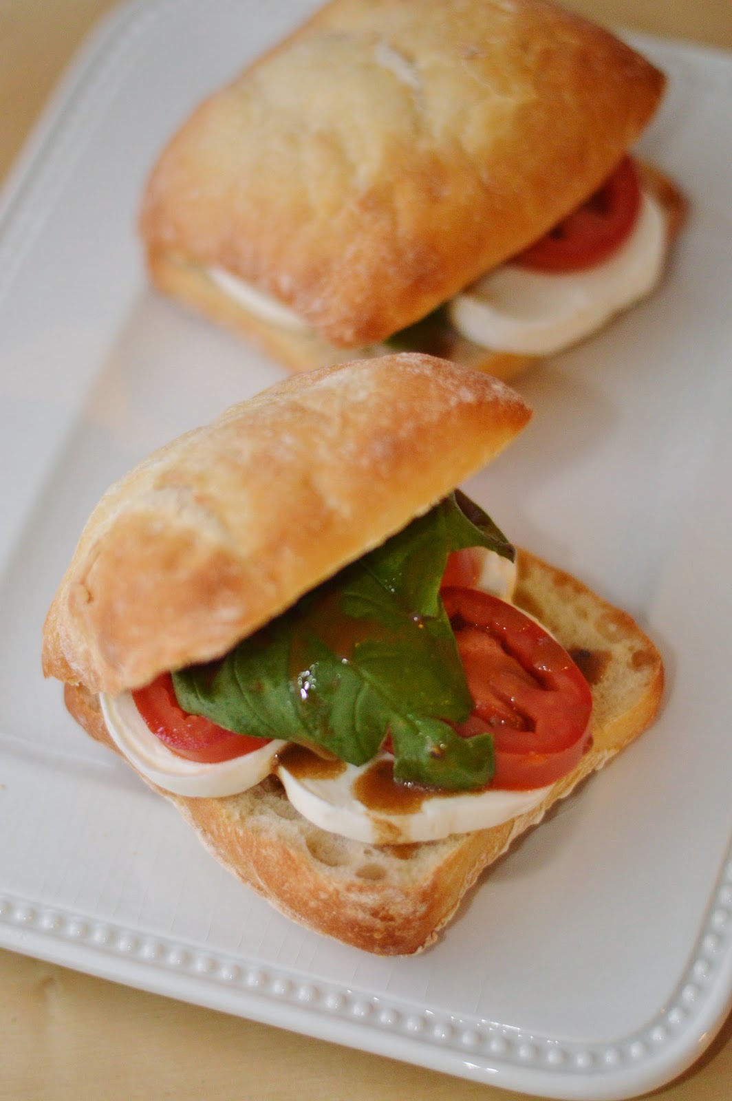 The Art of Comfort Baking Caprese Sandwich with Balsamic Vinaigrette