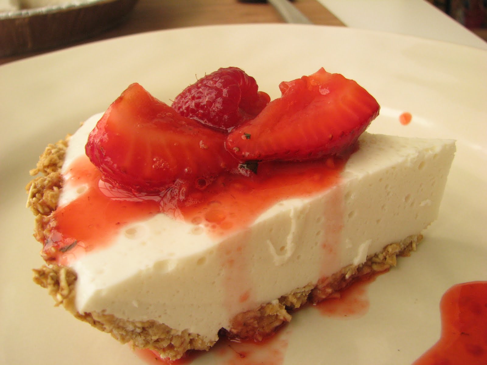The Weight Watcher Yogurt Pie with StrawberryBalsamic Topping
